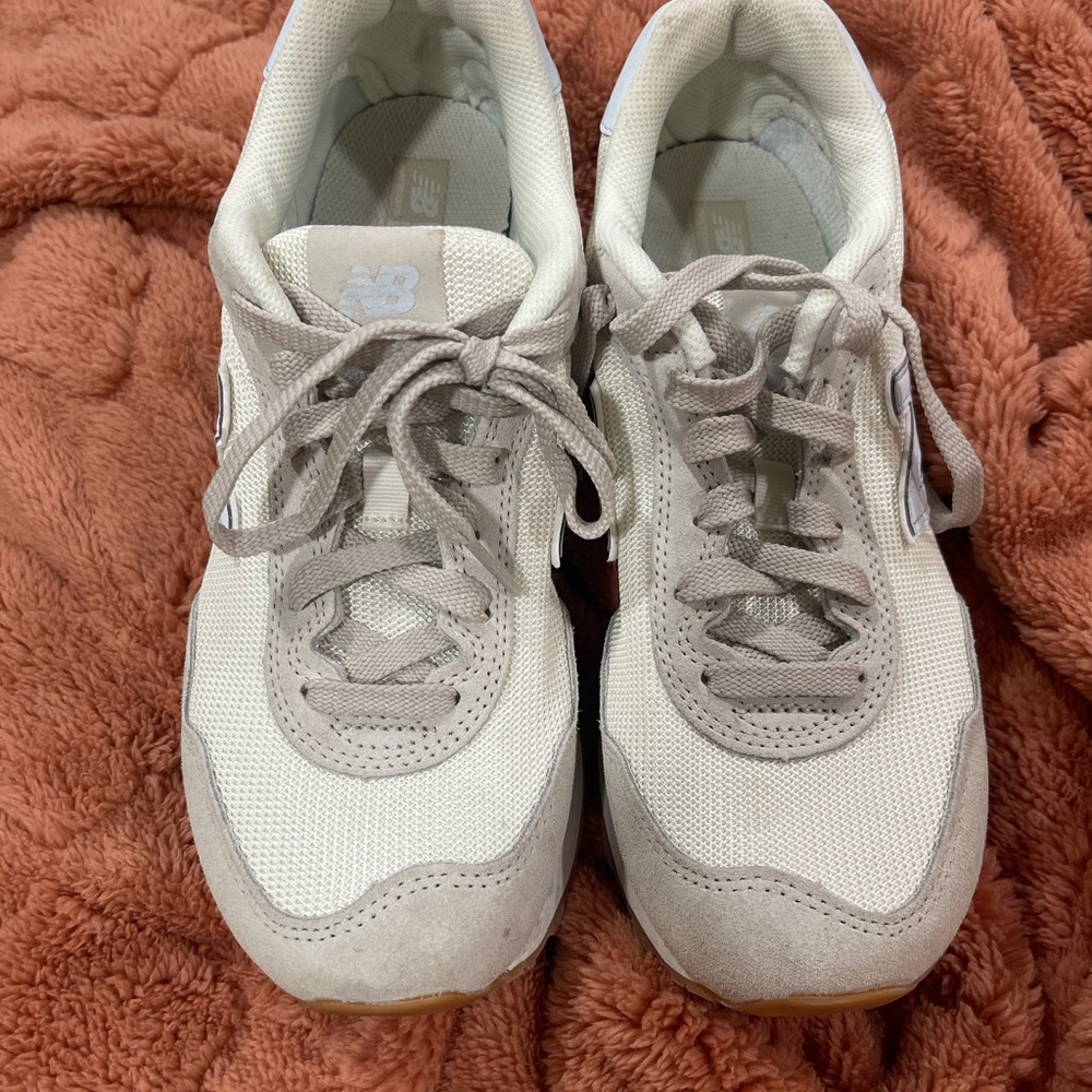 New Balance White and Gray Sneakers